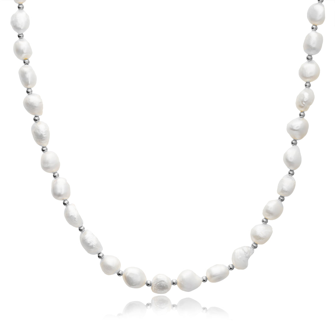 Dainty Pearl with Tiny Balls Charm Necklace