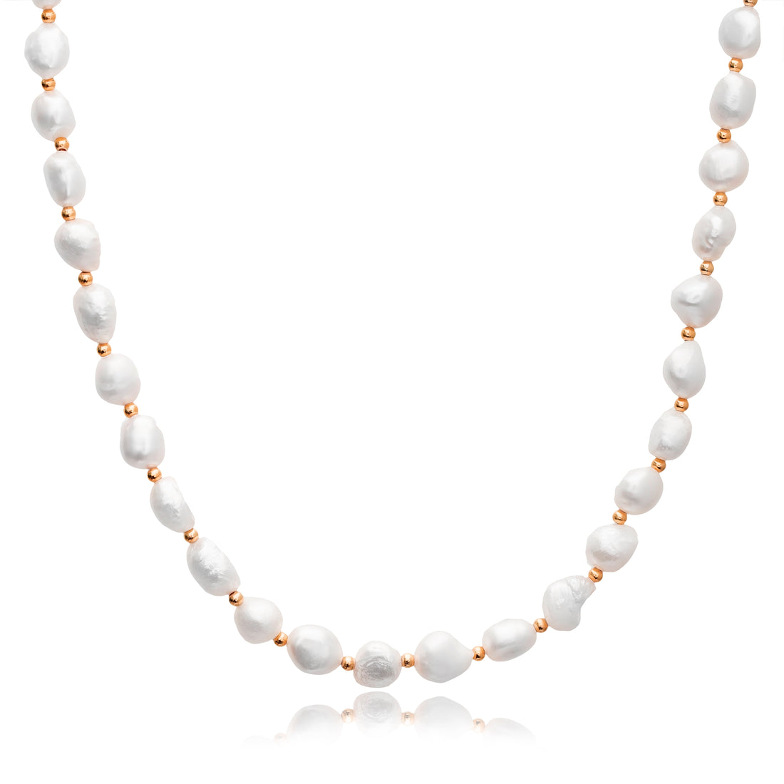 Dainty Pearl with Tiny Balls Charm Necklace